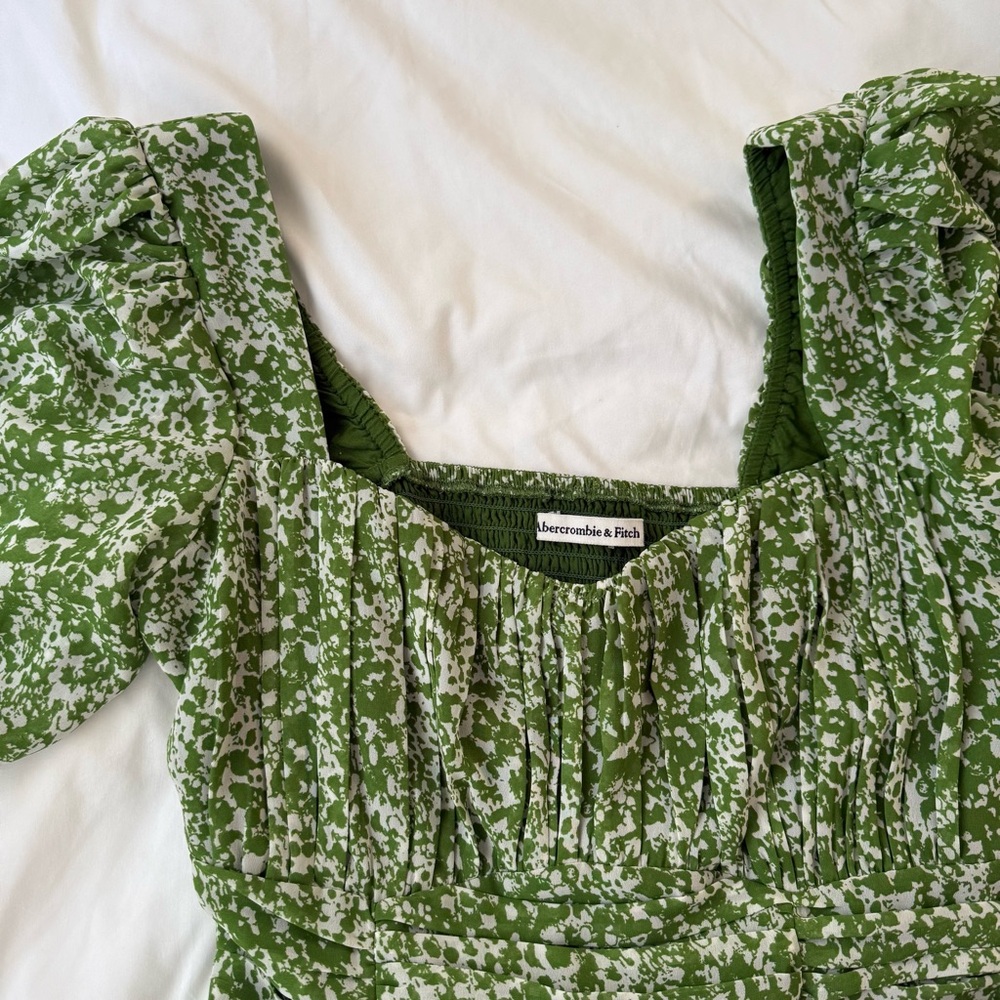 Abercrombie & Fitch Green Patterned Blouse
